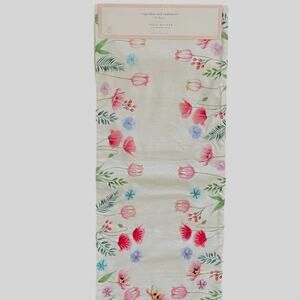 Cupcakes and Cashmere Spring Floral Multicolor Embroidered 14 X 72 Table Runner